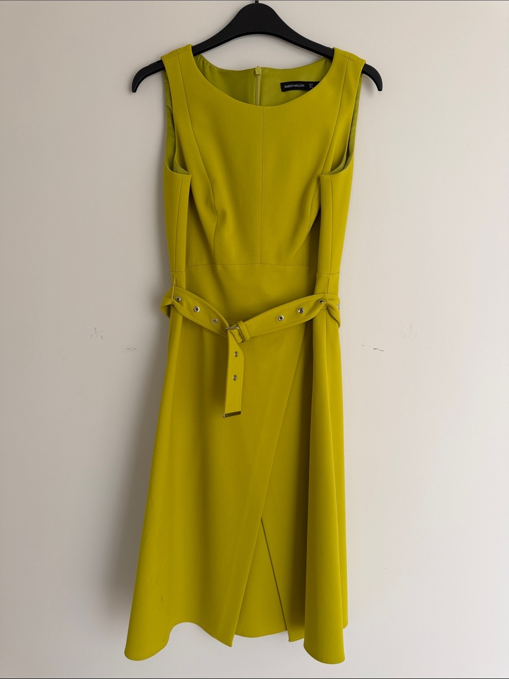 Karen Millen Lime Midi Dress with Belt